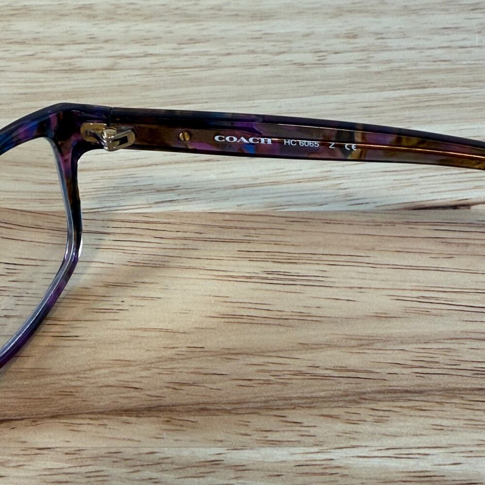 Coach HC6065Z 5288 Eyeglass Frames Confetti Purple 51-17-135 RX-Ready Glasses - Picture 7 of 11